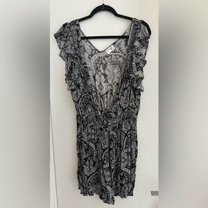 Terra & Sky Monochrome Paisley Dress
